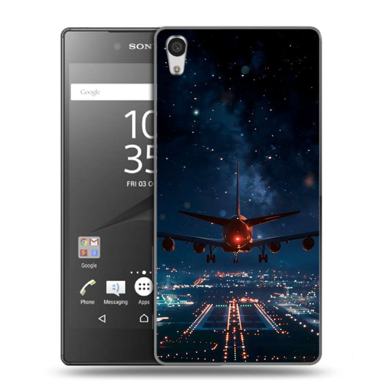 Силиконовый чехол на Sony Xperia Z5 Premium с принтом самолет Силиконовый чехол на Sony Xperia Z5 Premium с принтом самолет