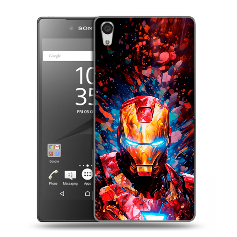 Пластиковый чехол на Sony Xperia Z5 Premium с принтом Железный человек Ironman Пластиковый чехол на Sony Xperia Z5 Premium с принтом Железный человек Ironman