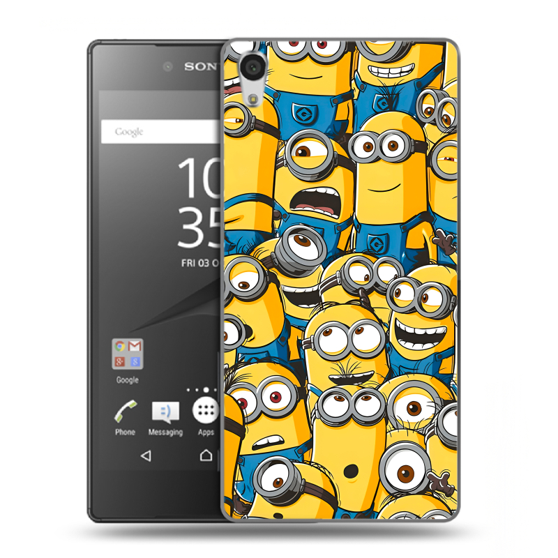 Пластиковый чехол на Sony Xperia Z5 Premium с принтом Миньоны Пластиковый чехол на Sony Xperia Z5 Premium с принтом Миньоны
