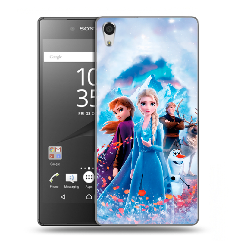 Пластиковый чехол на Sony Xperia Z5 Premium с принтом Холодное сердце Frozen Пластиковый чехол на Sony Xperia Z5 Premium с принтом Холодное сердце Frozen