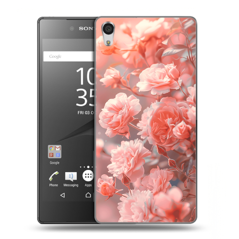 Пластиковый чехол на Sony Xperia Z5 Premium с принтом Розы цветы Пластиковый чехол на Sony Xperia Z5 Premium с принтом Розы цветы