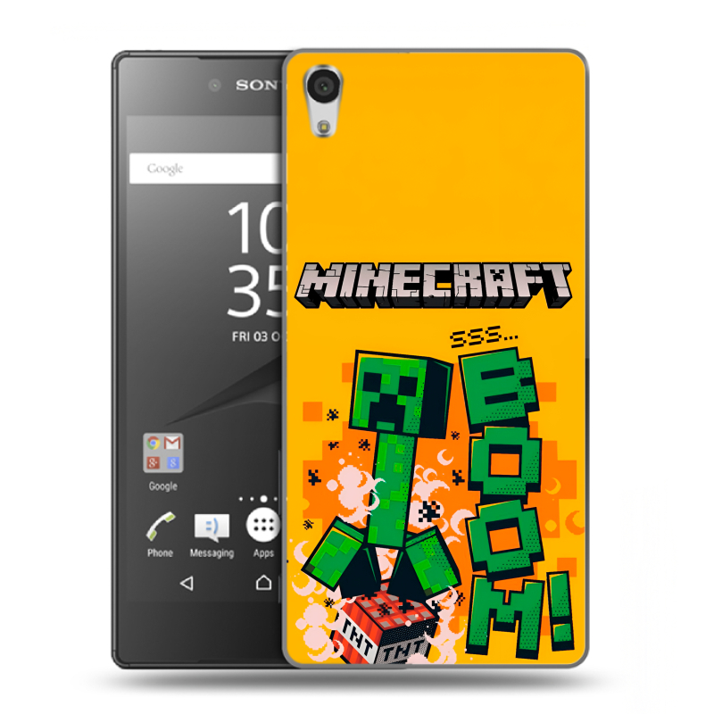 Пластиковый чехол на Sony Xperia Z5 Premium с принтом Майнкрафт Minecraft Пластиковый чехол на Sony Xperia Z5 Premium с принтом Майнкрафт Minecraft