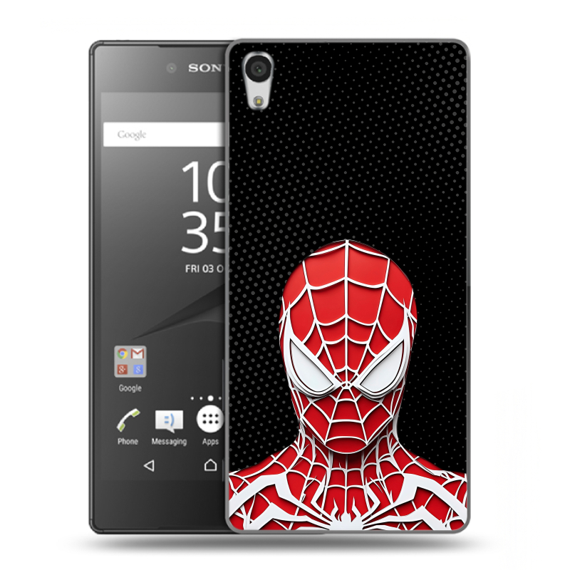 Пластиковый чехол на Sony Xperia Z5 Premium с принтом человек паук spiderman Пластиковый чехол на Sony Xperia Z5 Premium с принтом человек паук spiderman