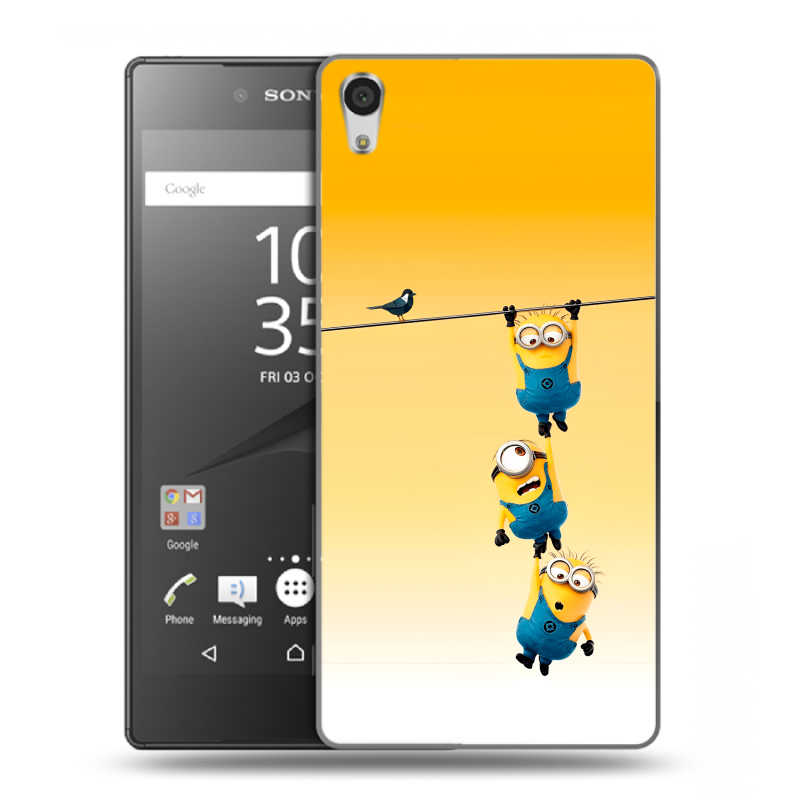 Пластиковый чехол на Sony Xperia Z5 Premium с принтом Миньоны Пластиковый чехол на Sony Xperia Z5 Premium с принтом Миньоны