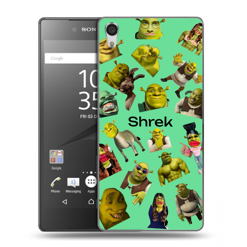 Силиконовый чехол на Sony Xperia Z5 Premium с принтом Шрек Shrek Силиконовый чехол на Sony Xperia Z5 Premium с принтом Шрек Shrek