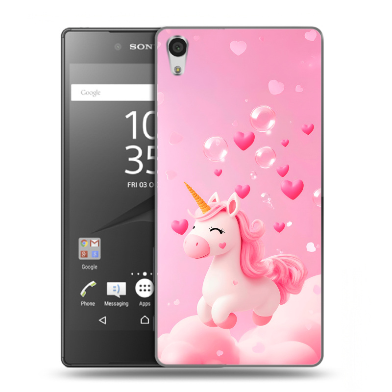 Пластиковый чехол на Sony Xperia Z5 Premium с принтом Единорог Пластиковый чехол на Sony Xperia Z5 Premium с принтом Единорог
