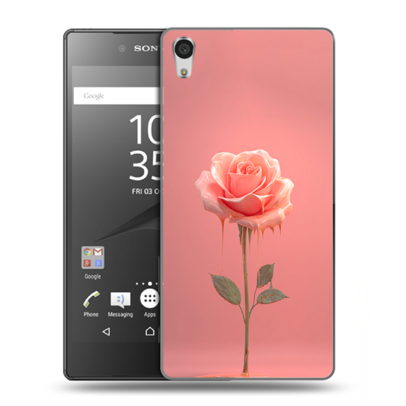 Силиконовый чехол на Sony Xperia Z5 Premium с принтом Розовая роза Силиконовый чехол на Sony Xperia Z5 Premium с принтом Розовая роза