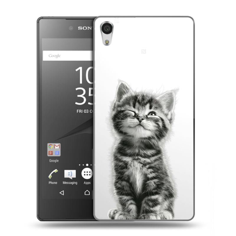Силиконовый чехол на Sony Xperia Z5 Premium с принтом Котенок Силиконовый чехол на Sony Xperia Z5 Premium с принтом Котенок