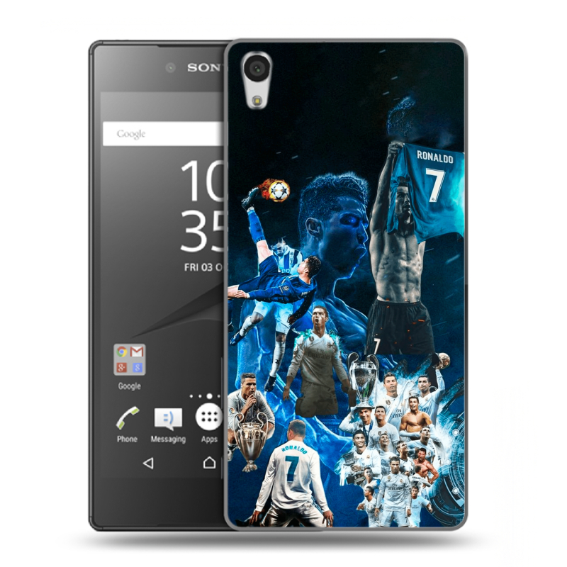 Силиконовый чехол на Sony Xperia Z5 Premium с принтом Реал Роналдо Силиконовый чехол на Sony Xperia Z5 Premium с принтом Реал Роналдо
