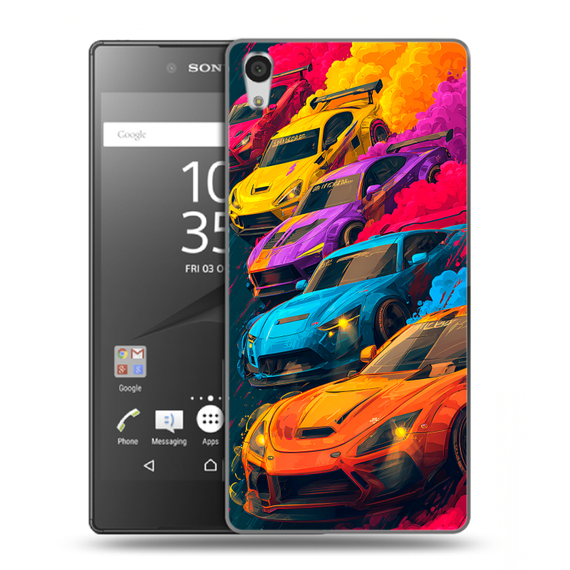 Силиконовый чехол на Sony Xperia Z5 Premium с принтом Тачки Силиконовый чехол на Sony Xperia Z5 Premium с принтом Тачки