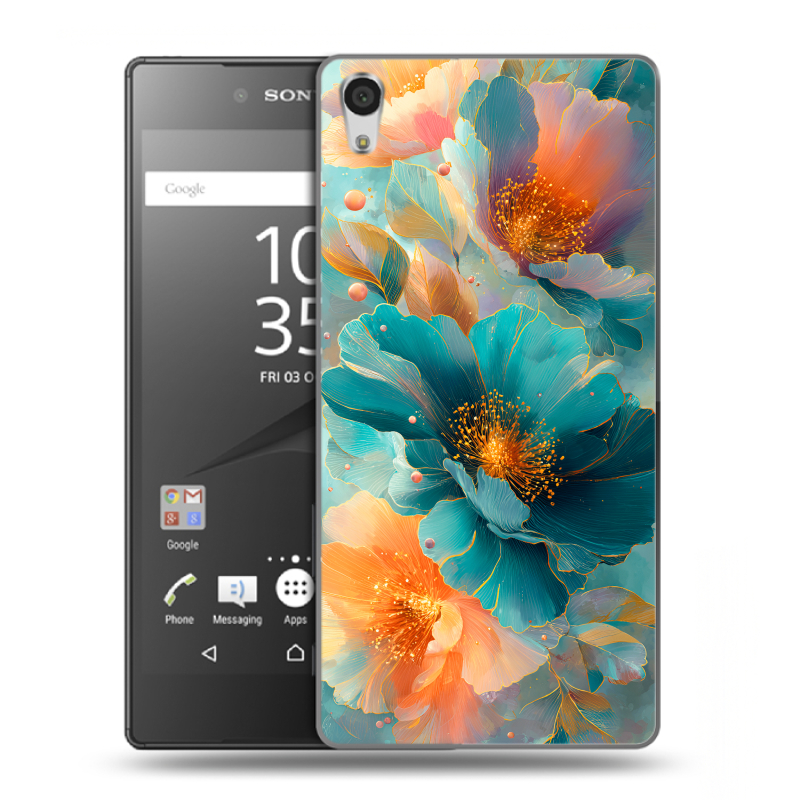 Пластиковый чехол на Sony Xperia Z5 Premium с принтом Цветы Пластиковый чехол на Sony Xperia Z5 Premium с принтом Цветы