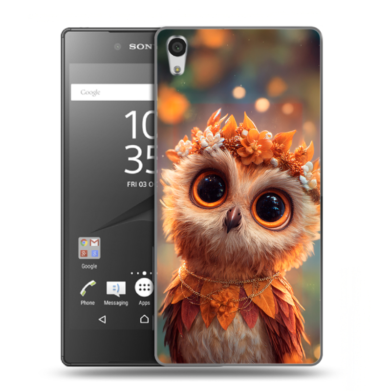 Силиконовый чехол на Sony Xperia Z5 Premium с принтом Милая сова Силиконовый чехол на Sony Xperia Z5 Premium с принтом Милая сова