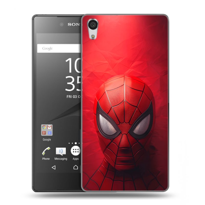 Пластиковый чехол на Sony Xperia Z5 Premium с принтом Spiderman Человек паук Пластиковый чехол на Sony Xperia Z5 Premium с принтом Spiderman Человек паук