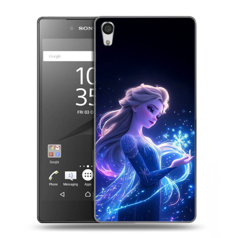 Силиконовый чехол на Sony Xperia Z5 Premium с принтом Холодное сердце Frozen Силиконовый чехол на Sony Xperia Z5 Premium с принтом Холодное сердце Frozen