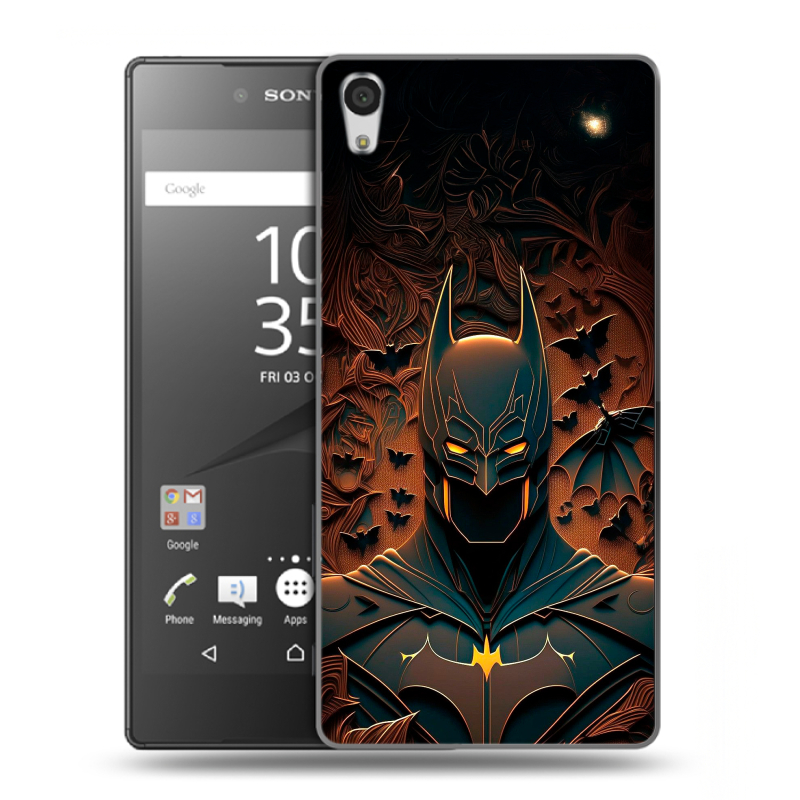 Пластиковый чехол на Sony Xperia Z5 Premium с принтом Batman Бэтмен Пластиковый чехол на Sony Xperia Z5 Premium с принтом Batman Бэтмен