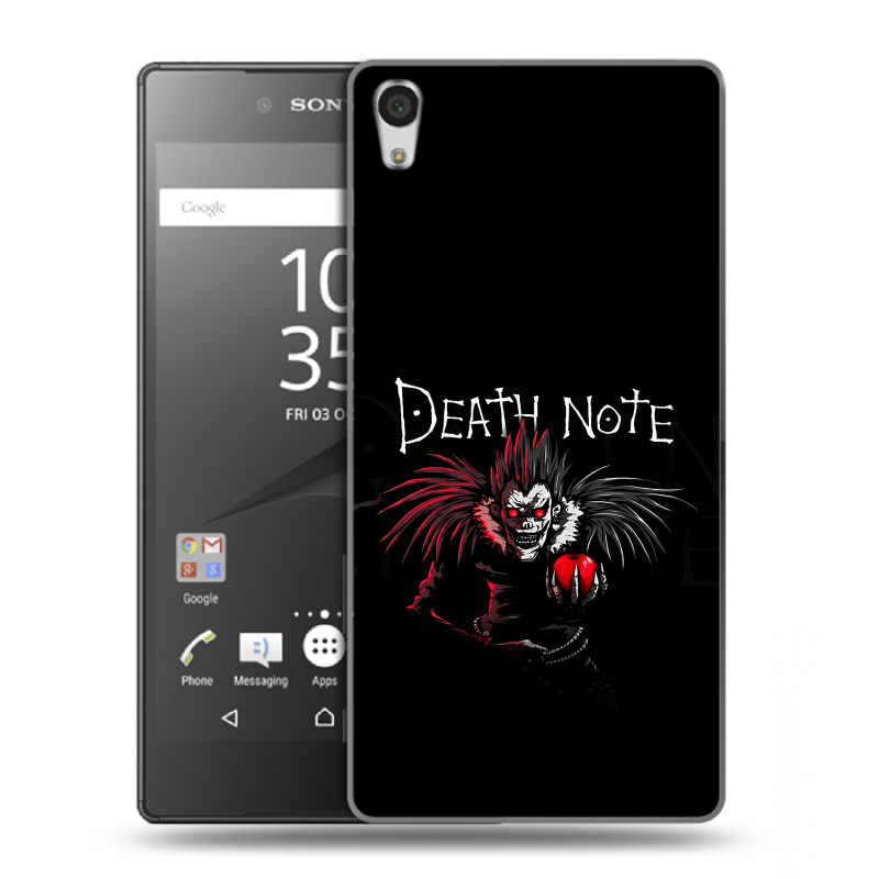 Силиконовый чехол на Sony Xperia Z5 Premium с принтом Death note Тетрадь смерти Силиконовый чехол на Sony Xperia Z5 Premium с принтом Death note Тетрадь смерти
