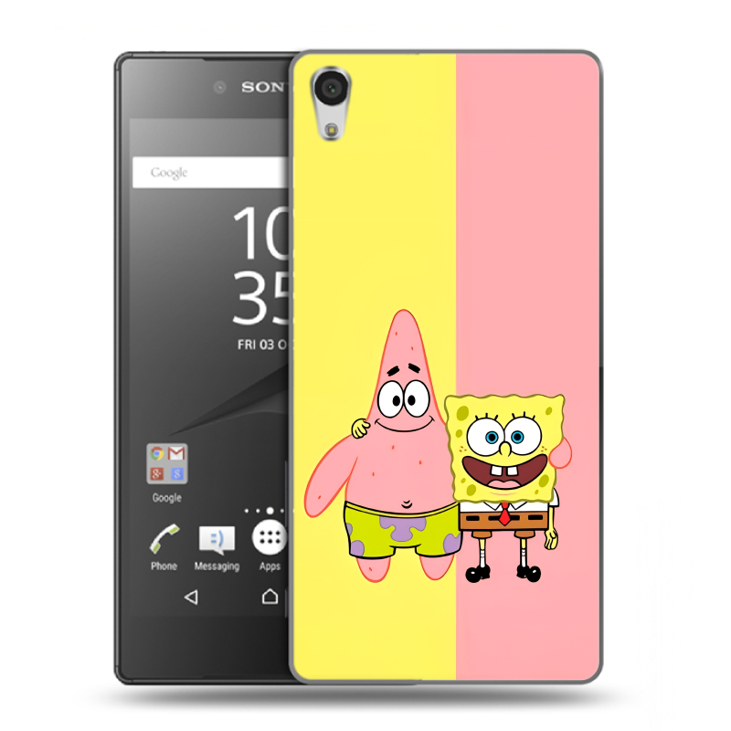 Пластиковый чехол на Sony Xperia Z5 Premium с принтом Спанч боб Спанчбоб Пластиковый чехол на Sony Xperia Z5 Premium с принтом Спанч боб Спанчбоб