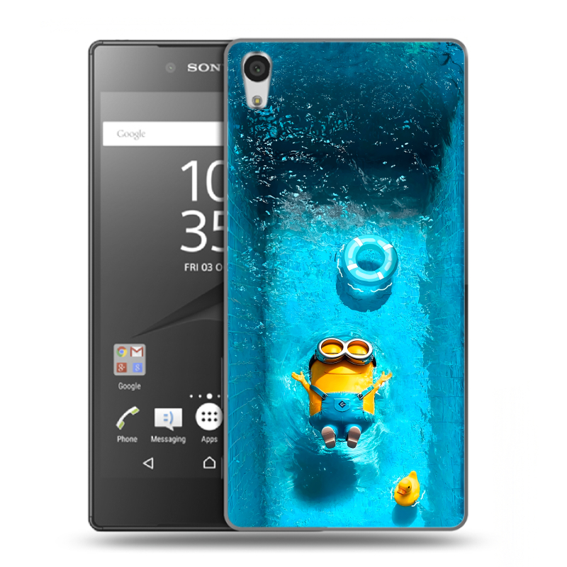 Силиконовый чехол на Sony Xperia Z5 Premium с принтом Миньоны Силиконовый чехол на Sony Xperia Z5 Premium с принтом Миньоны