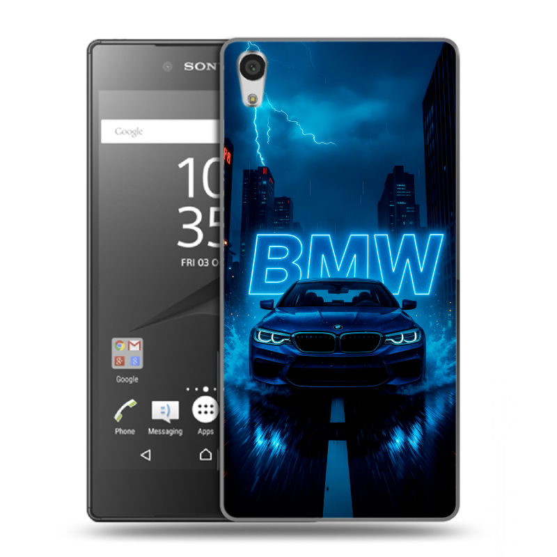 Силиконовый чехол на Sony Xperia Z5 Premium с принтом BMW БМВ Силиконовый чехол на Sony Xperia Z5 Premium с принтом BMW БМВ