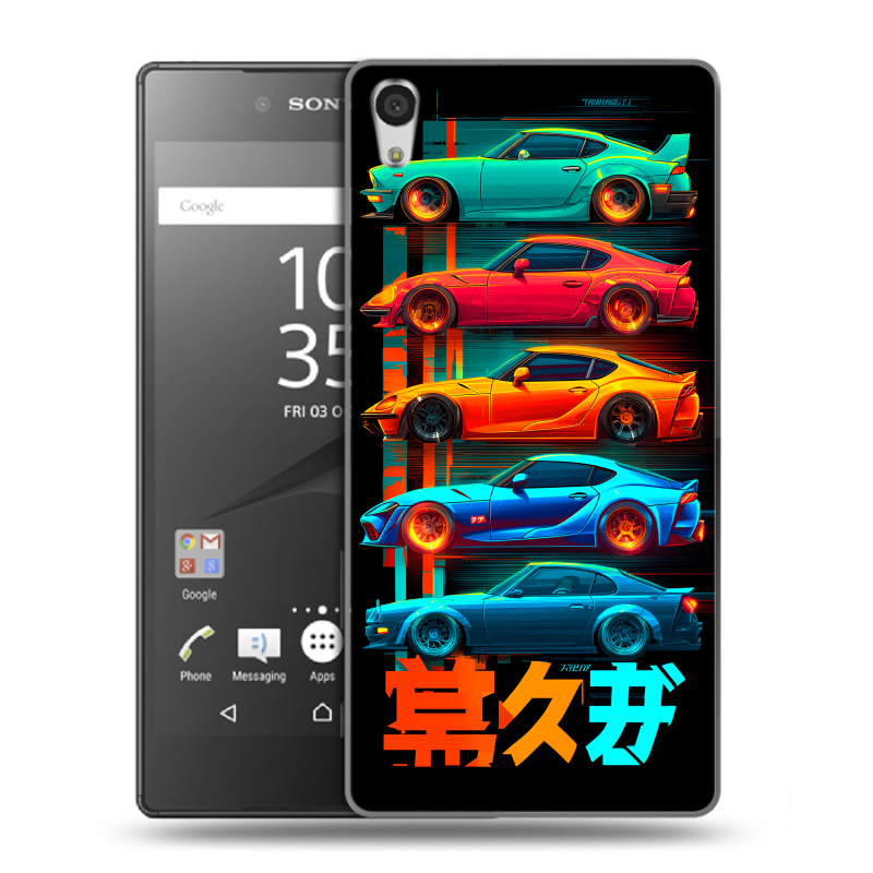 Силиконовый чехол на Sony Xperia Z5 Premium с принтом машины тачки Силиконовый чехол на Sony Xperia Z5 Premium с принтом машины тачки
