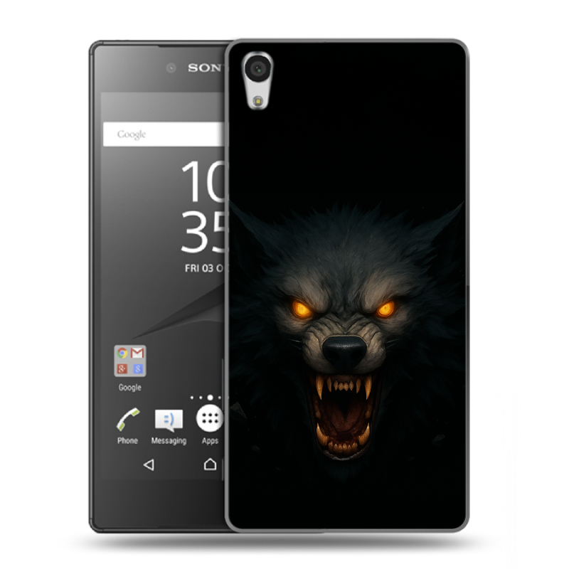 Пластиковый чехол на Sony Xperia Z5 Premium с принтом Волк Пластиковый чехол на Sony Xperia Z5 Premium с принтом Волк