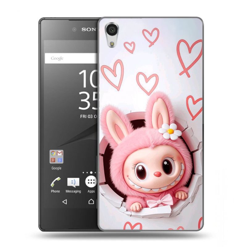 Силиконовый чехол на Sony Xperia Z5 Premium с принтом Labubu Лабубу Силиконовый чехол на Sony Xperia Z5 Premium с принтом Labubu Лабубу