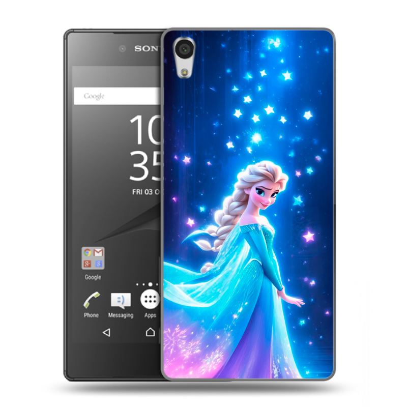 Силиконовый чехол на Sony Xperia Z5 Premium с принтом Холодное сердце Frozen Силиконовый чехол на Sony Xperia Z5 Premium с принтом Холодное сердце Frozen