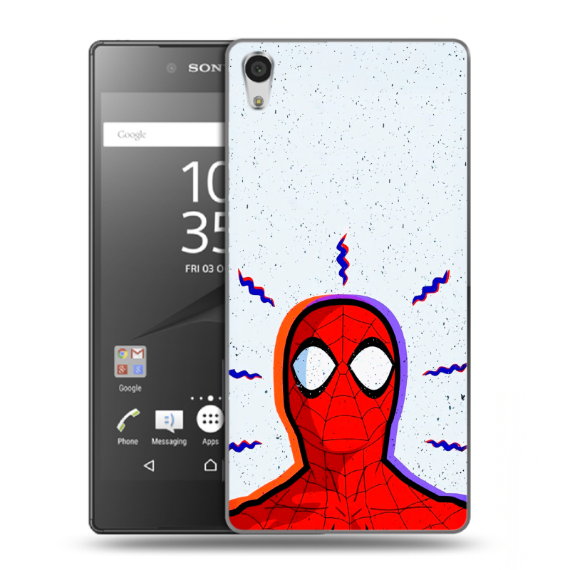 Силиконовый чехол на Sony Xperia Z5 Premium с принтом Spiderman Человек паук Силиконовый чехол на Sony Xperia Z5 Premium с принтом Spiderman Человек паук