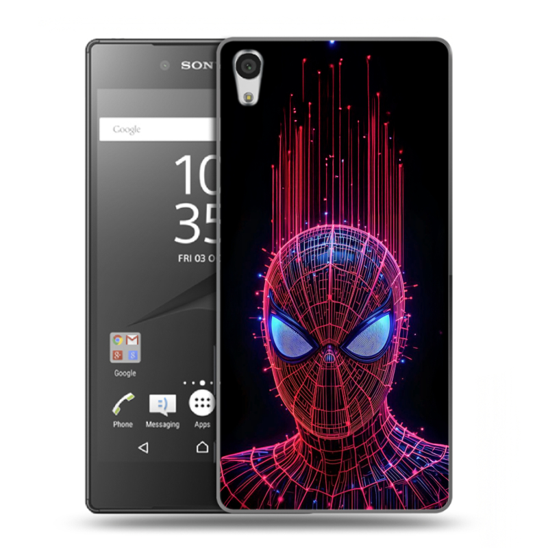 Пластиковый чехол на Sony Xperia Z5 Premium с принтом Spiderman Человек паук Пластиковый чехол на Sony Xperia Z5 Premium с принтом Spiderman Человек паук