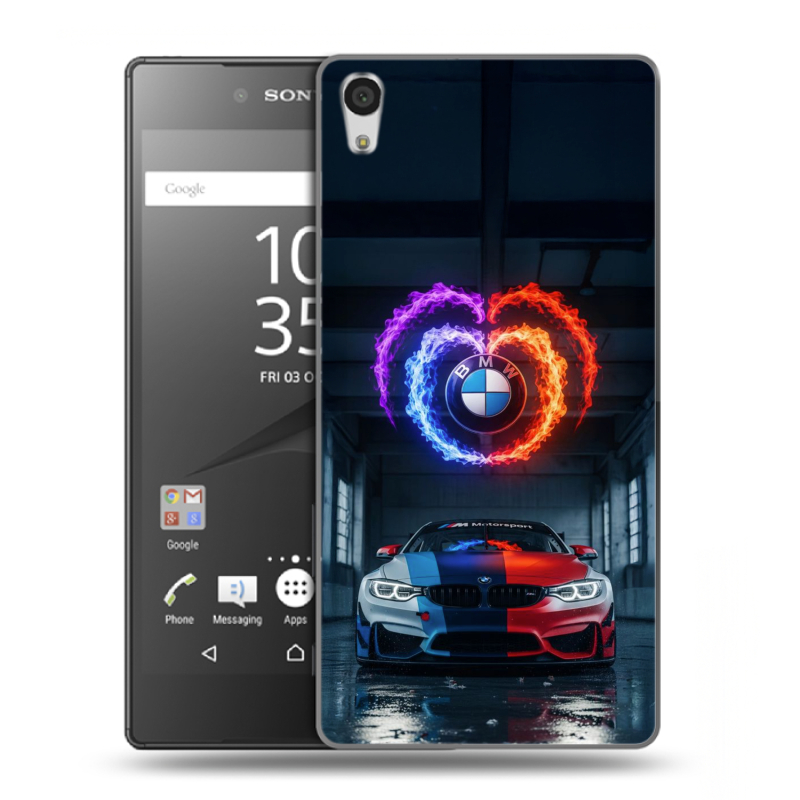 Силиконовый чехол на Sony Xperia Z5 Premium с принтом BMW БМВ Силиконовый чехол на Sony Xperia Z5 Premium с принтом BMW БМВ