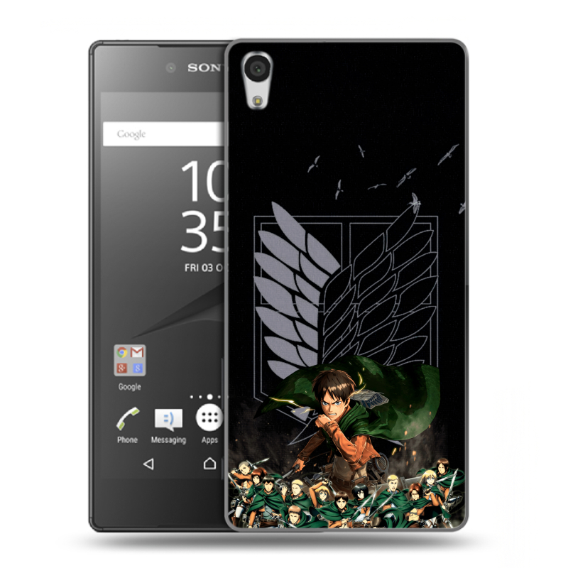 Силиконовый чехол на Sony Xperia Z5 Premium с принтом Атака титанов Силиконовый чехол на Sony Xperia Z5 Premium с принтом Атака титанов