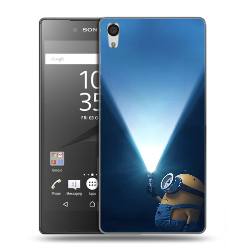 Пластиковый чехол на Sony Xperia Z5 Premium с принтом Миньоны Пластиковый чехол на Sony Xperia Z5 Premium с принтом Миньоны