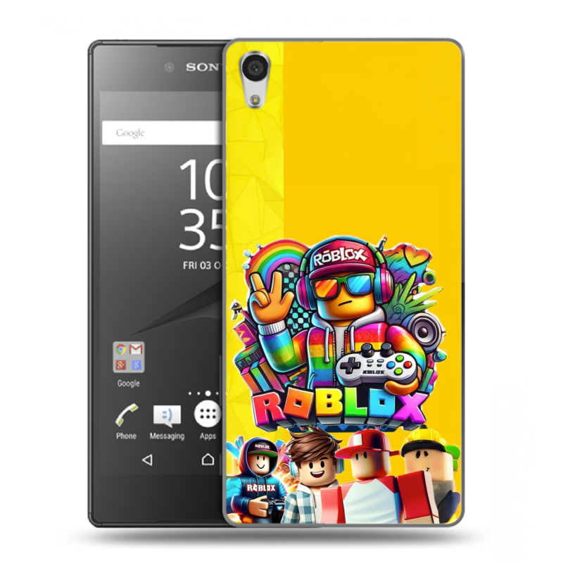 Силиконовый чехол на Sony Xperia Z5 Premium с принтом Roblox Роблокс Силиконовый чехол на Sony Xperia Z5 Premium с принтом Roblox Роблокс