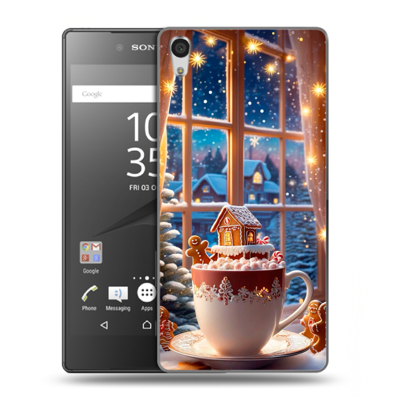 Пластиковый чехол на Sony Xperia Z5 Premium с принтом Новый год Пластиковый чехол на Sony Xperia Z5 Premium с принтом Новый год