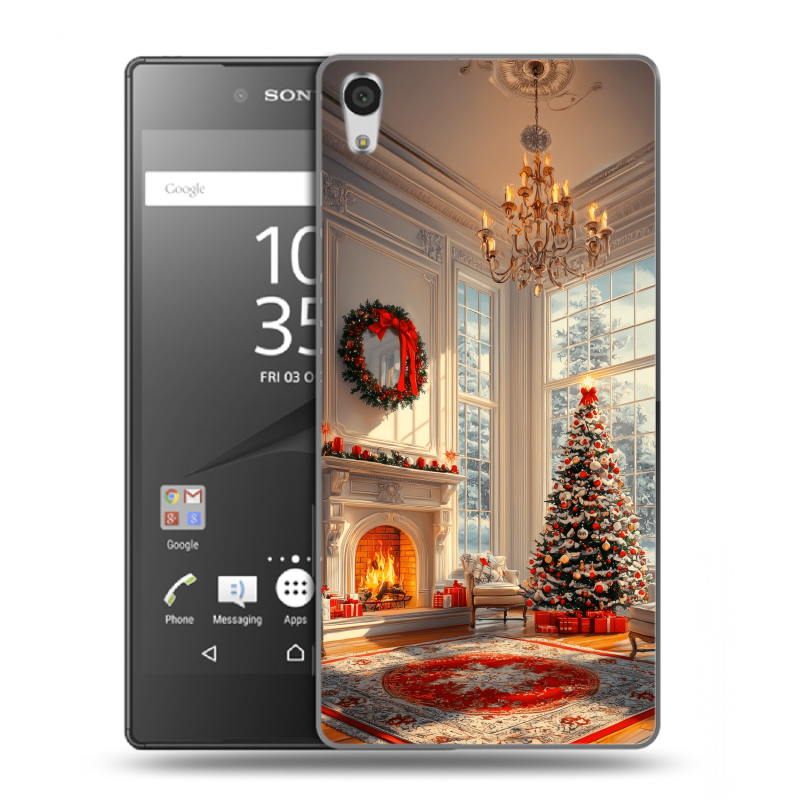 Силиконовый чехол на Sony Xperia Z5 Premium с принтом Новый год Силиконовый чехол на Sony Xperia Z5 Premium с принтом Новый год