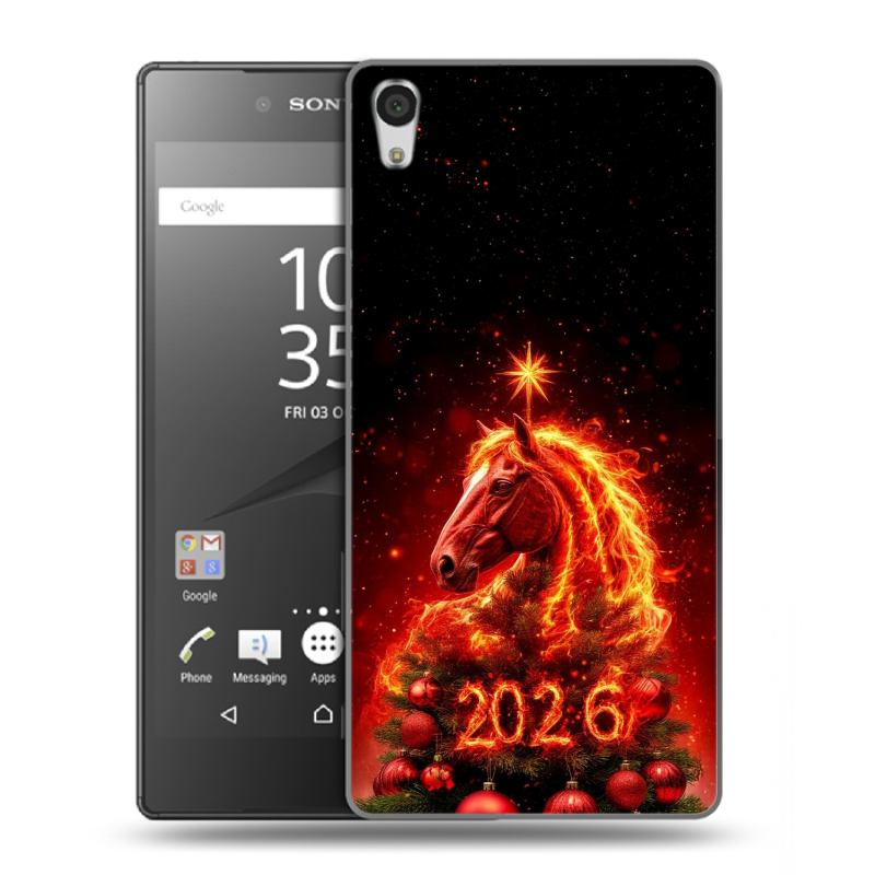 Силиконовый чехол на Sony Xperia Z5 Premium с принтом Новый год Силиконовый чехол на Sony Xperia Z5 Premium с принтом Новый год