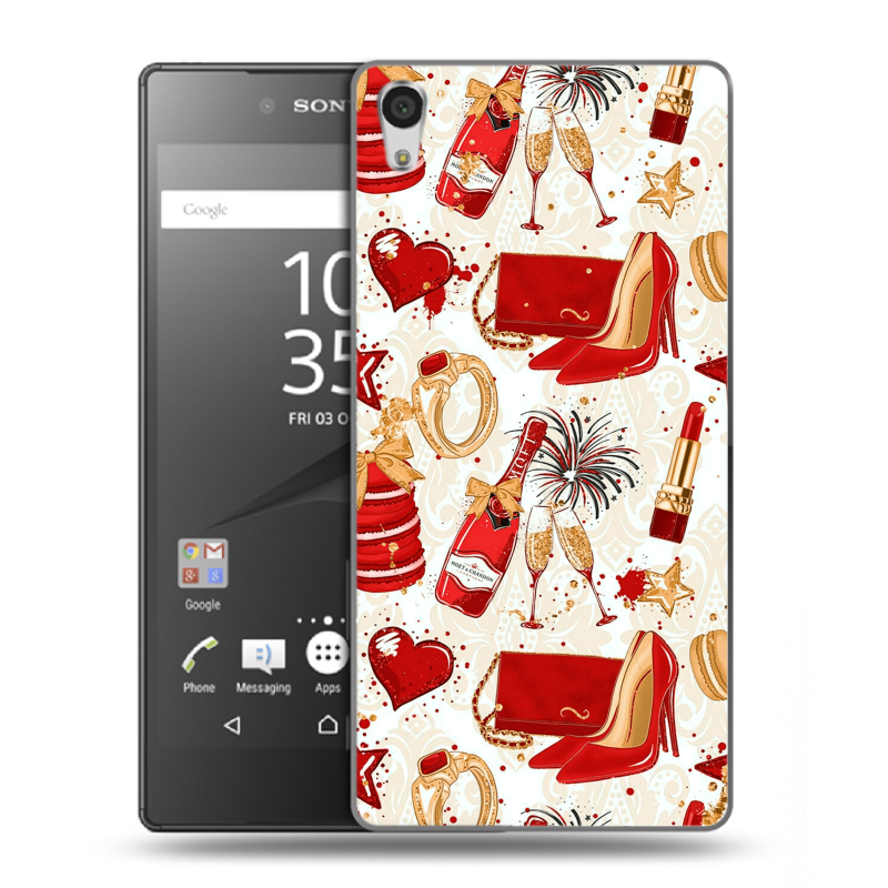 Силиконовый чехол на Sony Xperia Z5 Premium с принтом Новый год Силиконовый чехол на Sony Xperia Z5 Premium с принтом Новый год