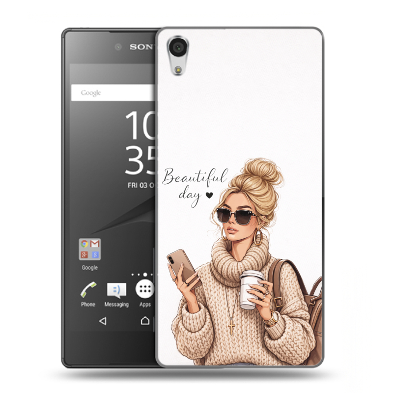 Силиконовый чехол на Sony Xperia Z5 Premium с принтом женский Силиконовый чехол на Sony Xperia Z5 Premium с принтом женский