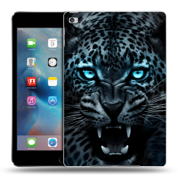 Пластиковый чехол на планшета Ipad Mini 4 с принтом Темный леопард