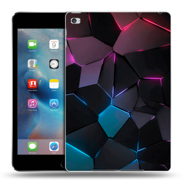 Пластиковый чехол на планшета Ipad Mini 4 с принтом Геометрия неона