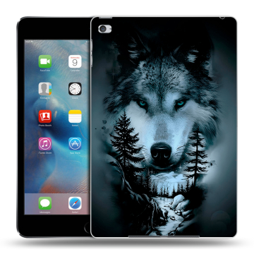 Пластиковый чехол на планшета Ipad Mini 4 с принтом Лесной волк