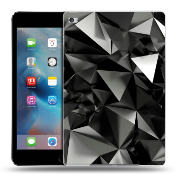 Пластиковый чехол на планшета Ipad Mini 4 с принтом Черные кристаллы