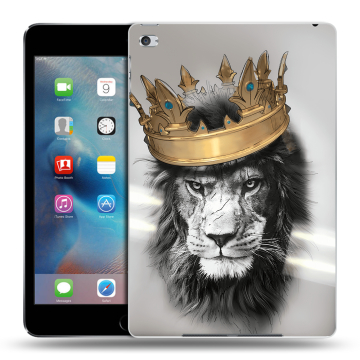 Пластиковый чехол на планшета Ipad Mini 4 с принтом Лев с короной