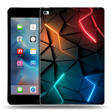 Пластиковый чехол на планшета Ipad Mini 4 с принтом Абстракция неон
