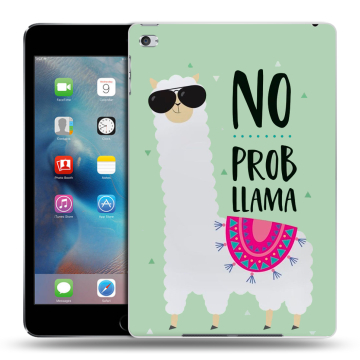 Пластиковый чехол на планшета Ipad Mini 4 с принтом Лама