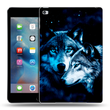 Пластиковый чехол на планшета Ipad Mini 4 с принтом Волки