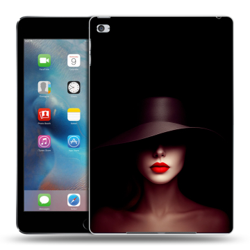 Пластиковый чехол на Ipad Mini 4 с принтом Девушка в шляпе Пластиковый чехол на Ipad Mini 4 с принтом Девушка в шляпе