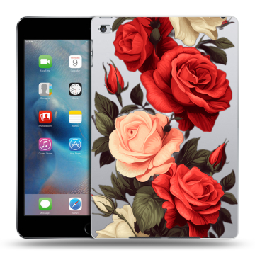 Пластиковый чехол на Ipad Mini 4 с принтом Розы Пластиковый чехол на Ipad Mini 4 с принтом Розы