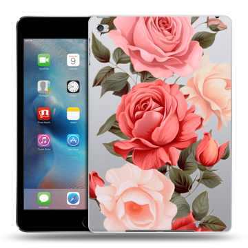 Пластиковый чехол на Ipad Mini 4 с принтом Розы Пластиковый чехол на Ipad Mini 4 с принтом Розы