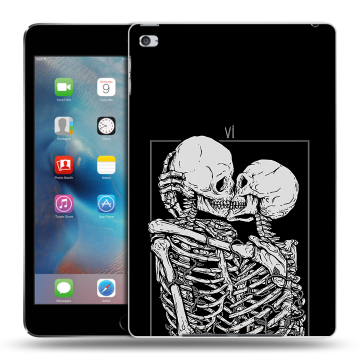 Пластиковый чехол на Ipad Mini 4 с принтом Поцелуй скелетов Пластиковый чехол на Ipad Mini 4 с принтом Поцелуй скелетов